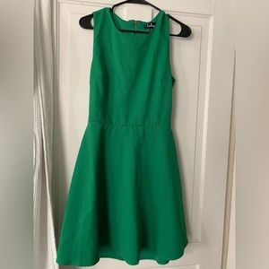 Lulus open back skater style green dress